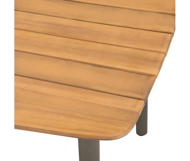 Set de muebles de comedor de jardín 5 piezas de ratán gris VidaXL