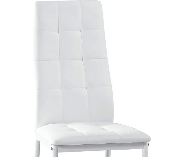 Set de 4 sillas Comedor Chelsea tapizadas Negro, certificada por la SGS, 42 x 51 x x 97 cm