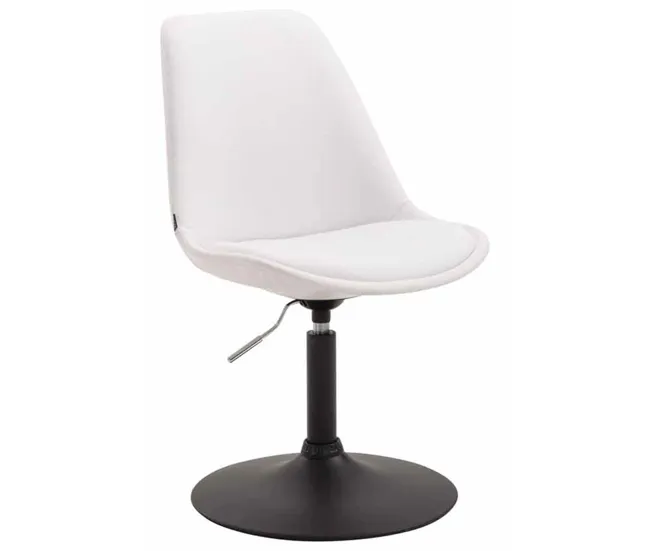 Set de 4 sillas Lounge Maverick en polipiel Simil cuero Blanco 57X48X76 cm