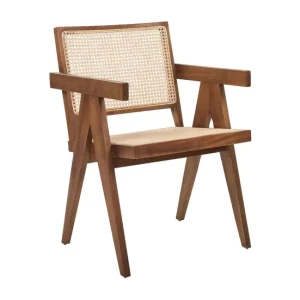 Silla de comedor de caoba marrón/natural/madera clara WESTBROOK