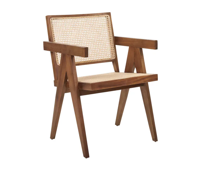 Silla de comedor de caoba marrón/natural/madera clara WESTBROOK