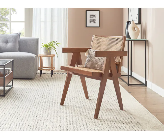 Silla de comedor de caoba marrón/natural/madera clara WESTBROOK