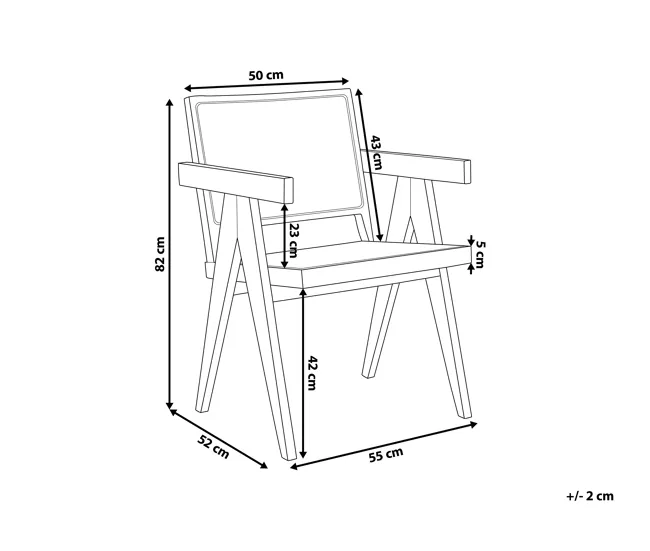 Silla de comedor de caoba marrón/natural/madera clara WESTBROOK