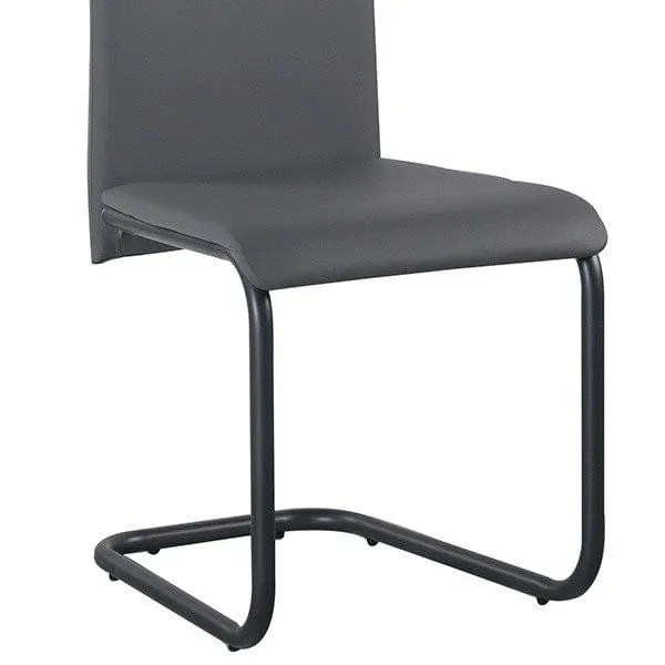 Silla comedor Hedmark símil piel gris