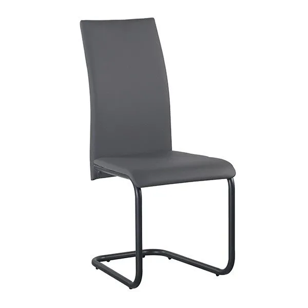 Silla comedor Hedmark símil piel gris