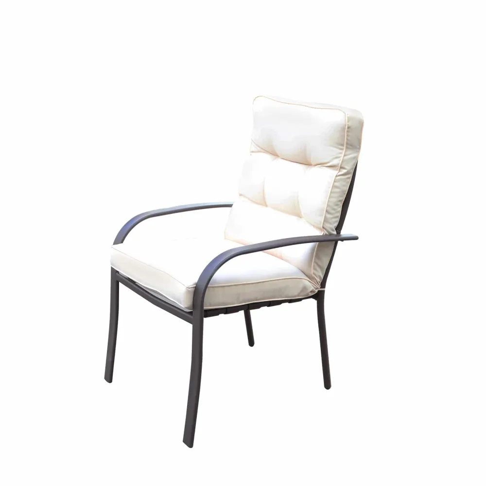 Silla de jardín chillvert palermo apilable con cojín 61,5x78x96 cm