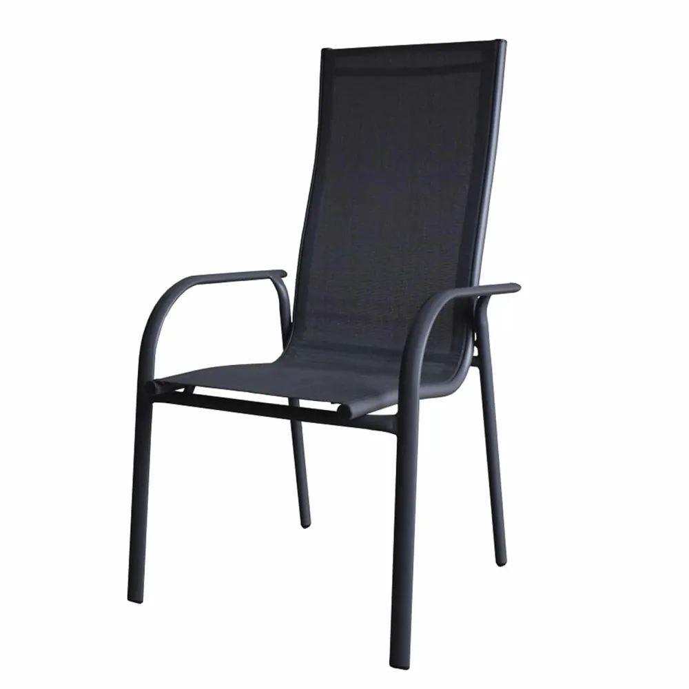 Silla de jardín chillvert portofino aluminio 68x59x110 cm gris
