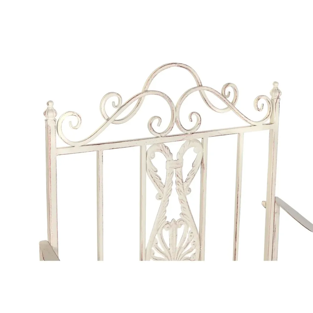 Silla de Jardín DKD Home Decor Blanco Acero 63,5 x 52 x 98 cm