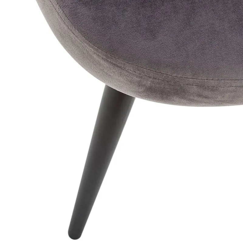 Silla Nael Atmosphera terciopelo gris/negro 75x53x55 cm