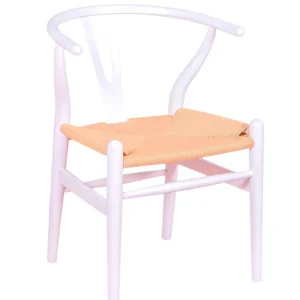 Silla nórdica en madera de haya de colores y cuerda ecológica - Wish