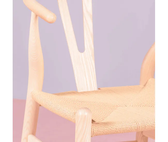 Silla nórdica en madera de nogal y cuerda ecológica - Wish