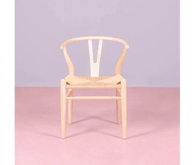 Silla nórdica en madera de nogal y cuerda ecológica - Wish