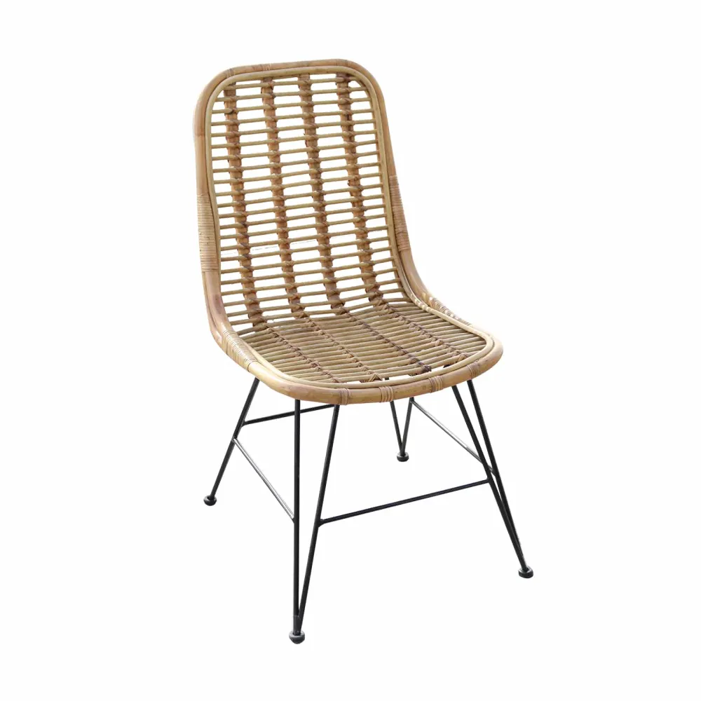 Silla de ratán genuino comedor chillvert parma 46x60x92 cm