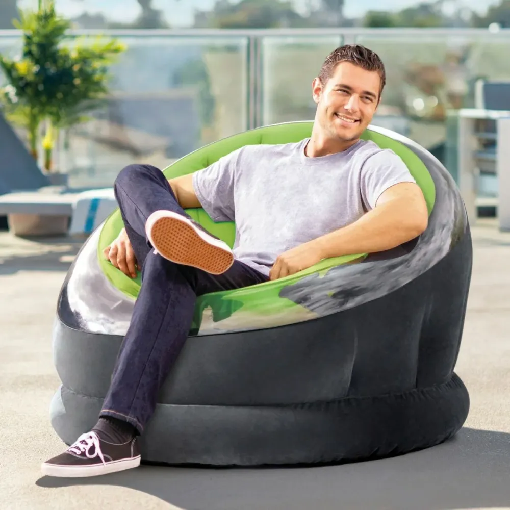 Sillón Hinchable Intex Empire Verde 112 x 109 x 60 cm (3 Unidades)