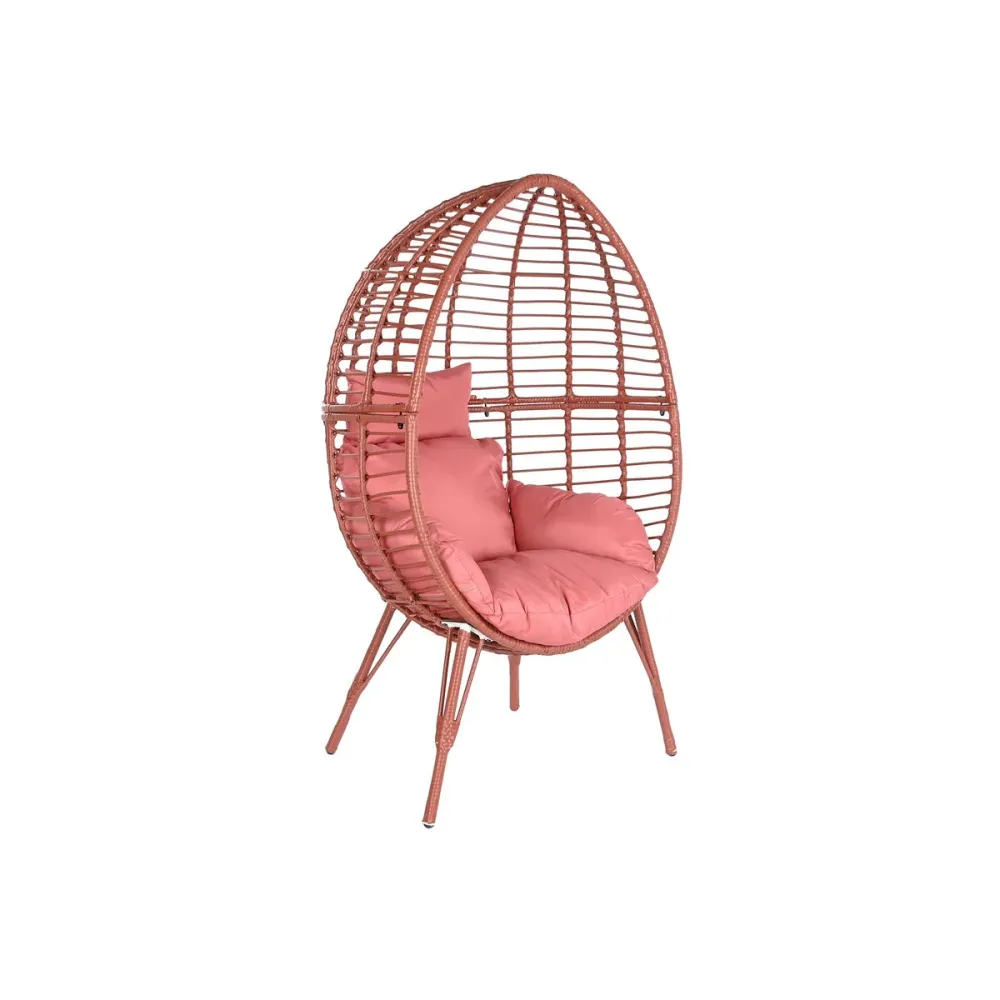 Sillón de jardín DKD Home Decor 90 x 65 x 151 cm Metálico Terracota ratán sintético