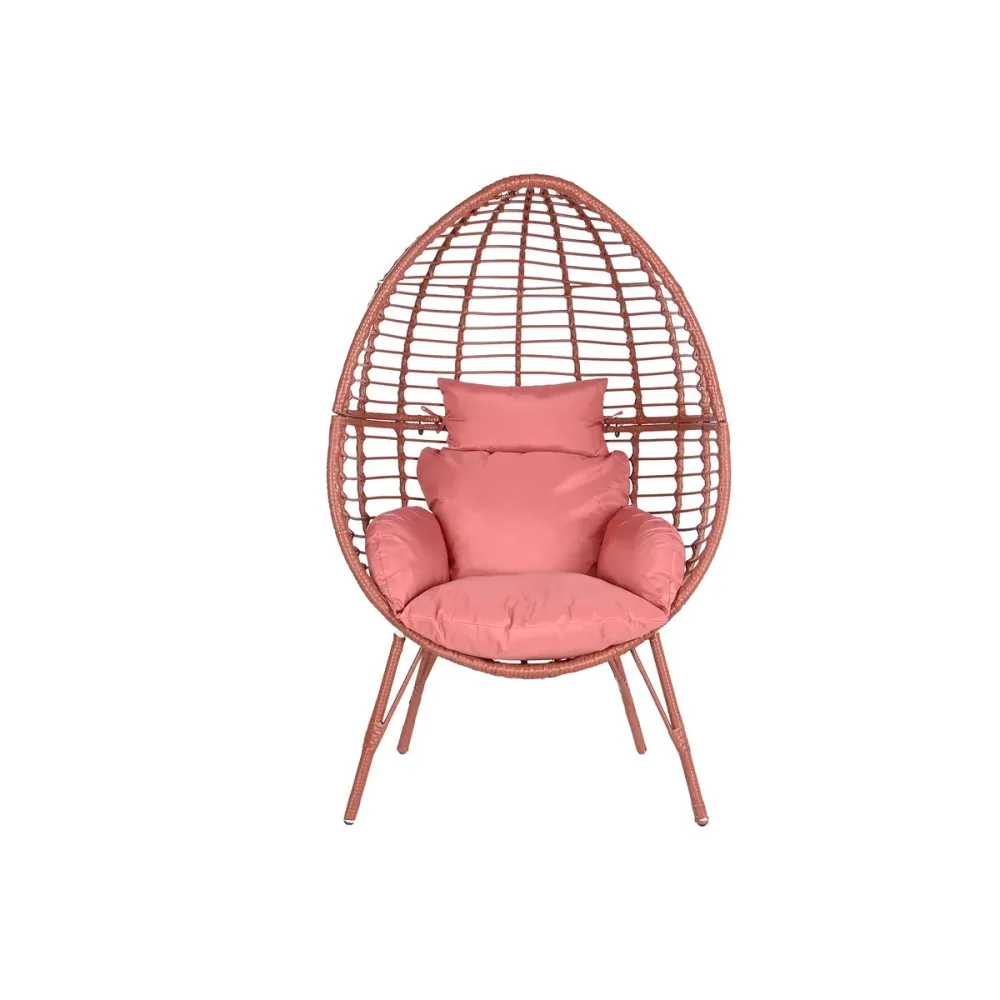 Sillón de jardín DKD Home Decor 90 x 65 x 151 cm Metálico Terracota ratán sintético