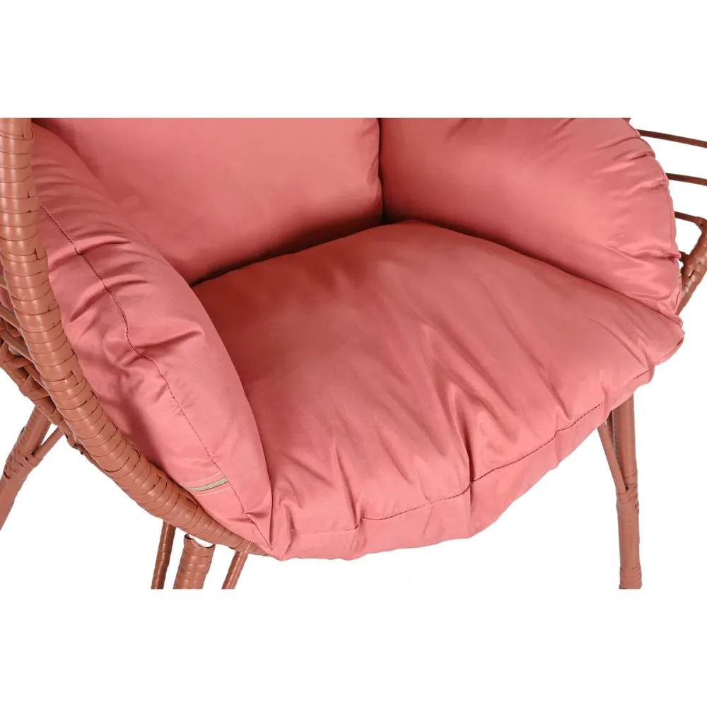 Sillón de jardín DKD Home Decor 90 x 65 x 151 cm Metálico Terracota ratán sintético