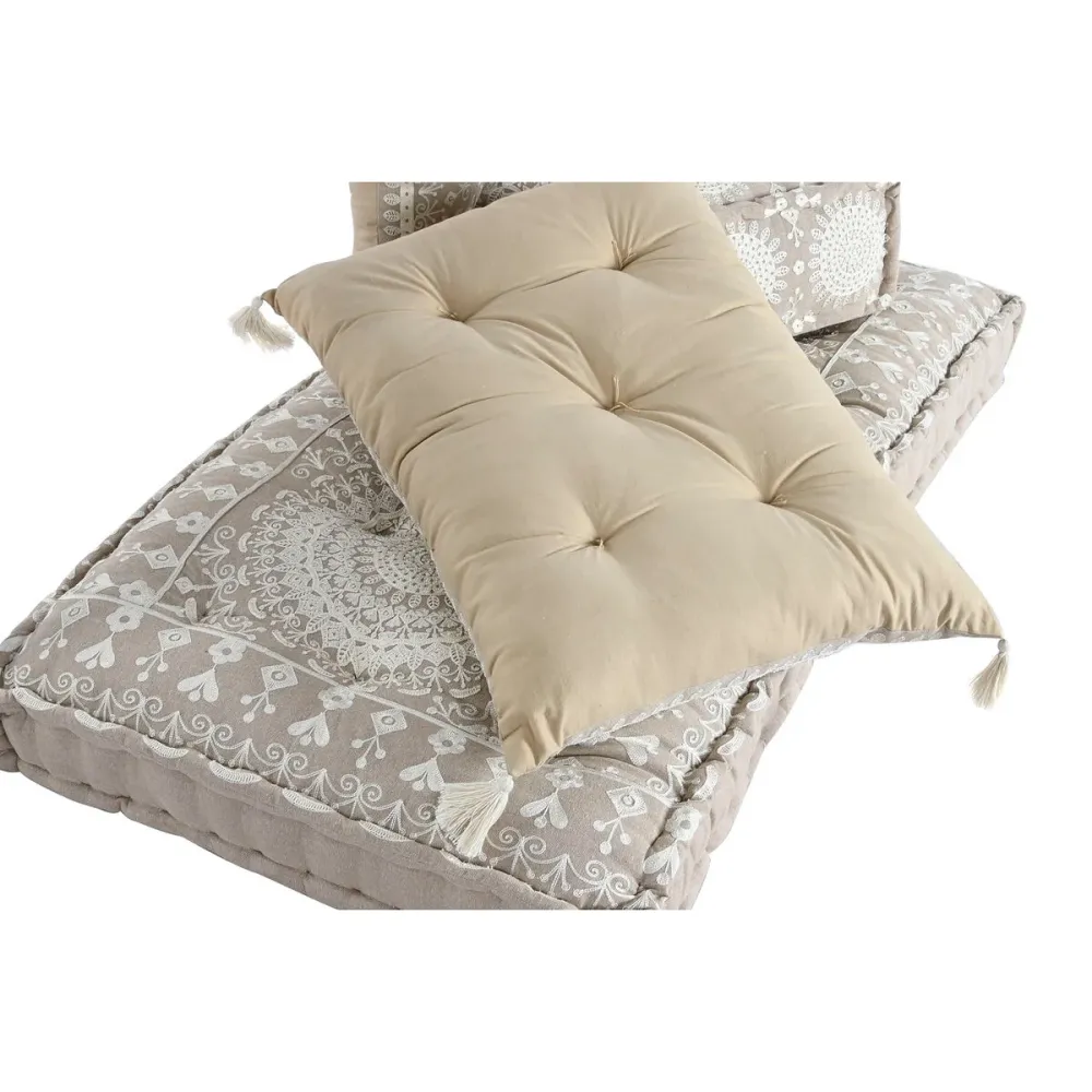 Sillón de jardín DKD Home Decor Crema 155 x 76 x 65 cm