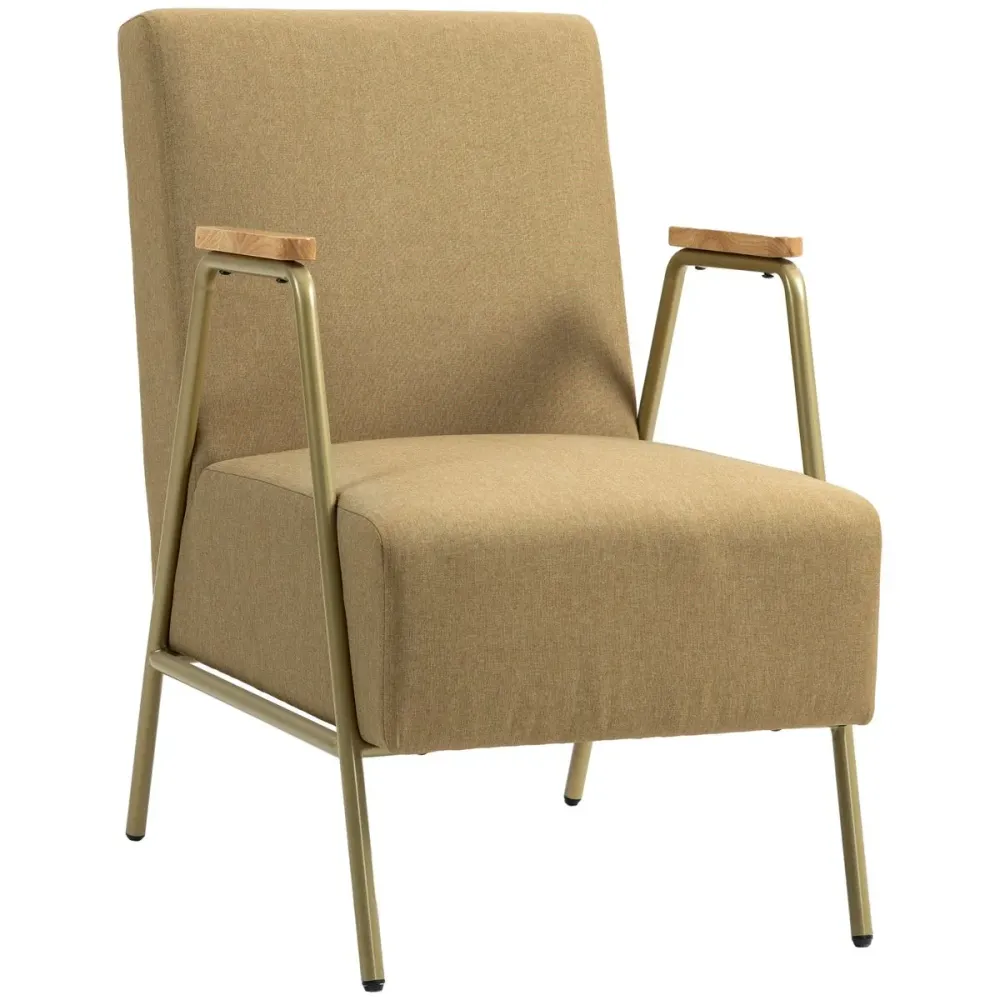 Butaca Addit Homcom con reposabrazos marrón preciso 92x62x81 cm