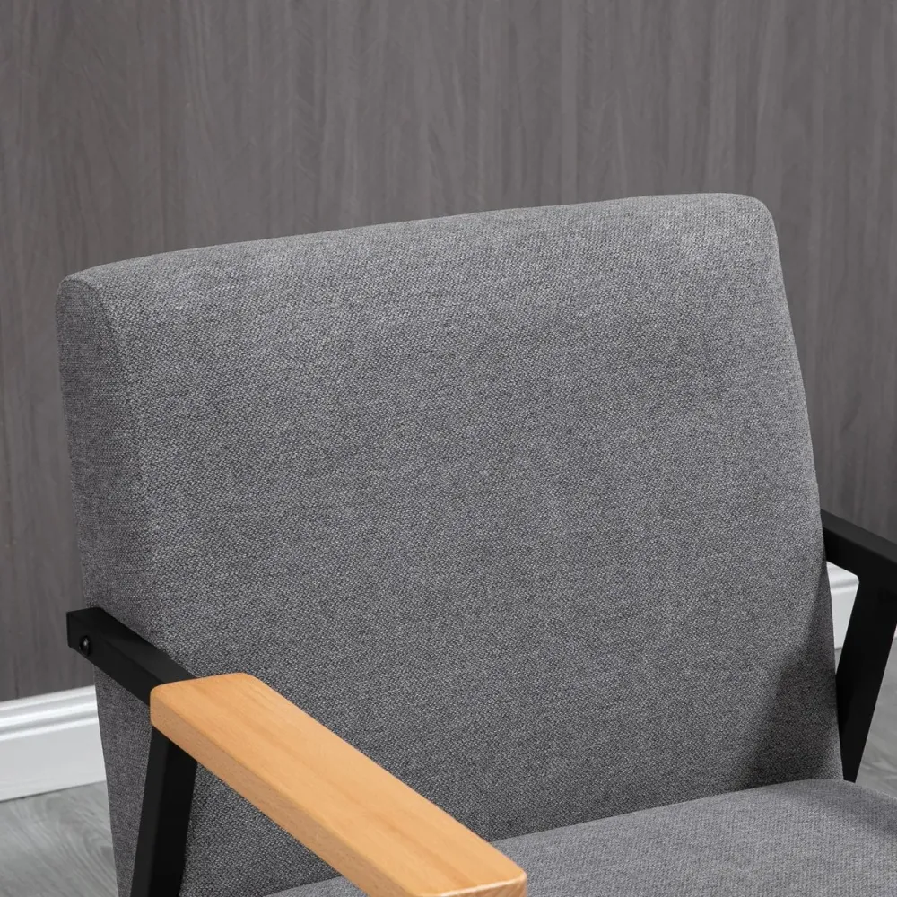 Butaca Modern living Homcom con reposabrazos gris 83,5x64,5x70 cm