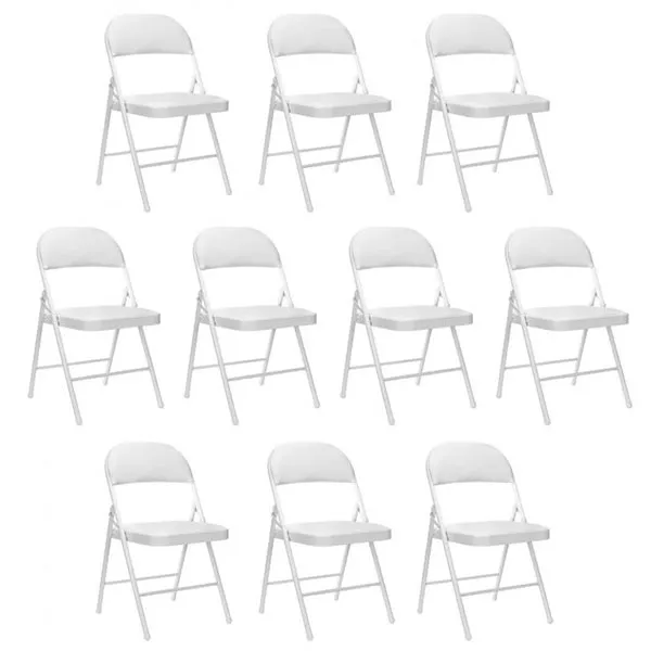 Columpio con Soporte Pack de 10 sillas GH91 plegables acolchadas blanco