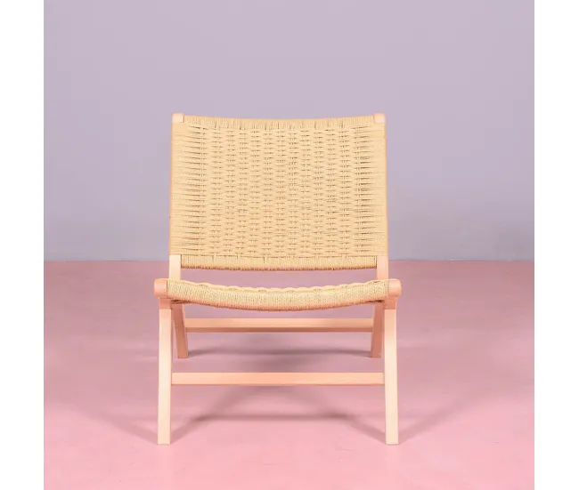 Completo con Mosquitero Sillón nórdico en madera de haya y cuerda ecológica - Liam