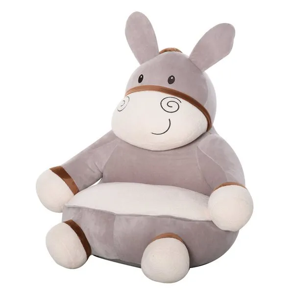 Hamaca Colgante Asiento infantil Homcom forma burro acolchado +18 meses 60x60x50 cm