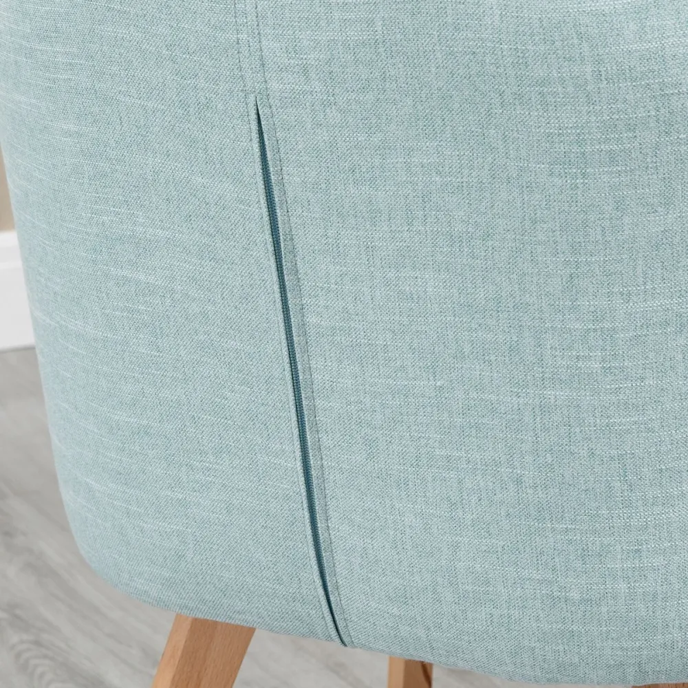 Pack de 2 sillas Clam Homcom respaldo acolchado azul nítido 82x58x60 cm