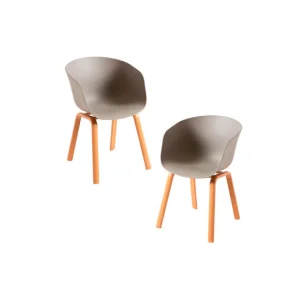 Resistente la Intemperie Pack 2 Sillas Hema - Gris