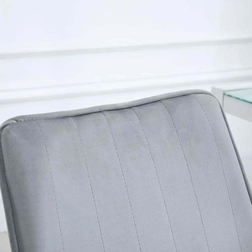 Silla de escritorio Ekern Homcom altura ajustable gris 82-91x52,5x60 cm Material Oxford 600D