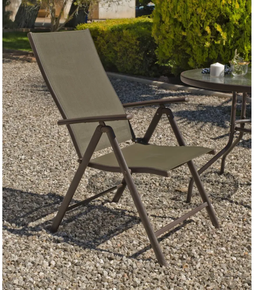Sillones plegables macao-5: confort y estilo portátil con Portavasos Integrado