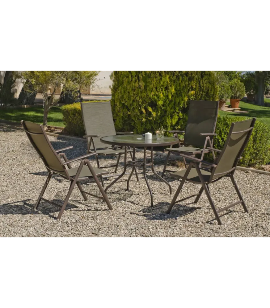 Sillones plegables macao-5: confort y estilo portátil con Portavasos Integrado
