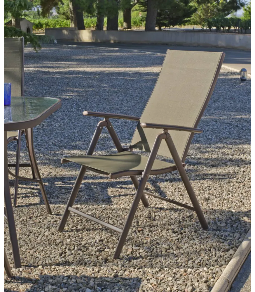 Sillones plegables macao-5: confort y estilo portátil con Portavasos Integrado