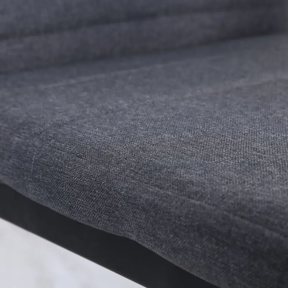 Soporte Resistente Pack de 4 sillas Delhi Homcom tapizado gris 97x41x50 cm