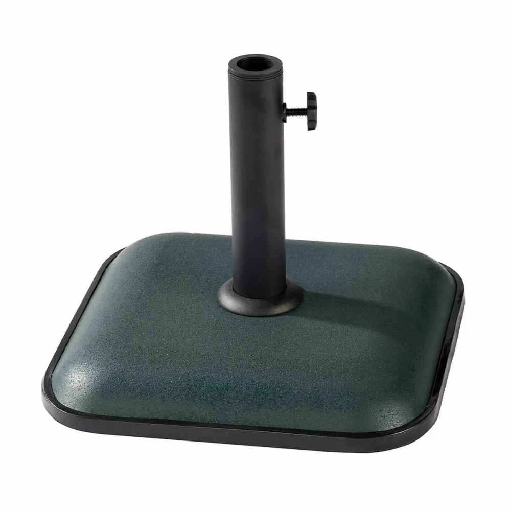 Marbueno Base Sombrilla Cuadrada Cemento 35X35X5,2 cm 11KG Verde Jardin, Piscina y Terraza 10456 en Tela de Poliéster