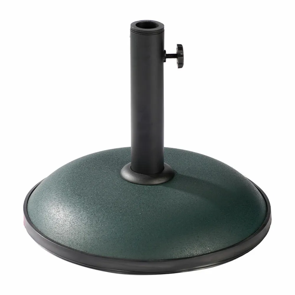 Marbueno Base Sombrilla Redonda Cemento 36x29,5 cm 11KG Verde Jardin, Piscina y Terraza 10443 con Base de Cemento Incluida