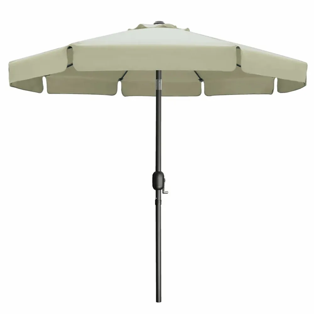 Marbueno Sombrilla Acero 8 Varillas D300 cm Polyester Crema Jardin, Piscina y Terraza 10490