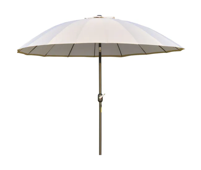 Outsunny Sombrilla Terraza Exterior Ø250 cm Sombrilla de Jardín con Ángulo Inclinable y Manivela Impermeable Parasol para...