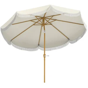 Premium con Mecanismo de Inclinación Outsunny Sombrilla Terraza Exterior Ø269 cm Sombrilla de Jardín con Ángulo Ajustable...