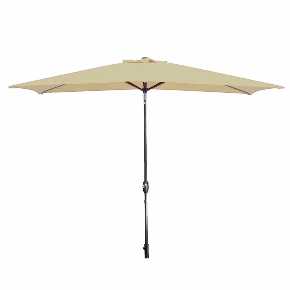 Sombrilla Rectangular Marbueno Sombrilla Acero 8 Varillas 200x300 cm Tejido poliéster Marron Jardin, Piscina y Terraza 10492