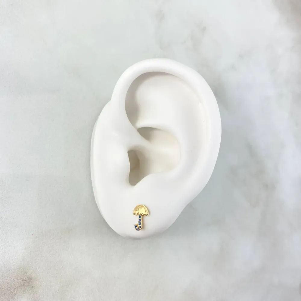 Topos Sombrilla 0.9gr / 0.8cm / Circones Azules Oro Amarillo * en Color Arena y Blanco