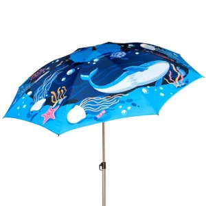 Aktive Sombrilla playa 200 cm inclinable mundo marino UV40 c/funda en Tela de Poliéster