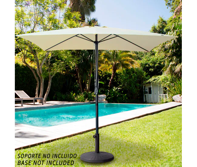 Estructura de Sombra Sombrilla para jardín cuadrada 300x300 cm c/protección UV50 Aktive