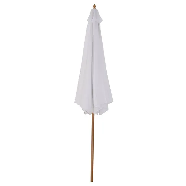Gran Tamaño para Jardín Sombrilla con estructura de madera blanco crema Ø300x250 cm
