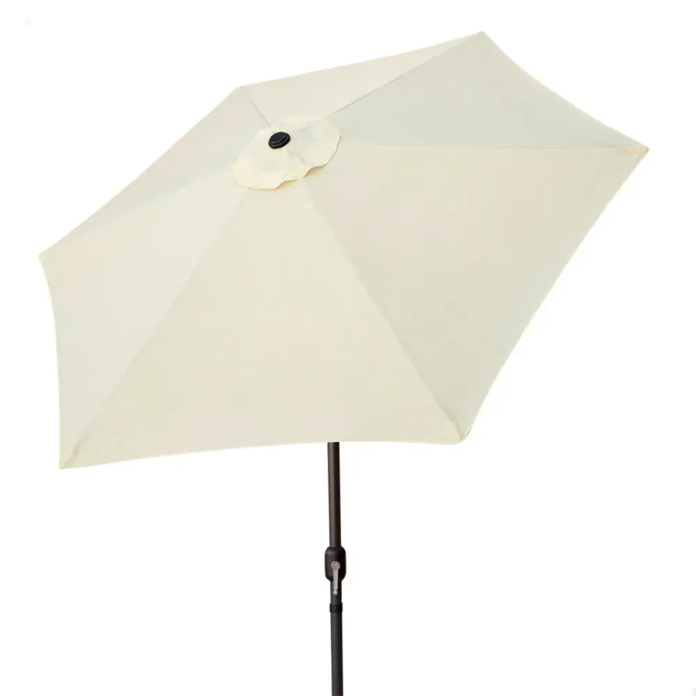 Gran Tamaño para Jardín Sombrilla hexagonal Aktive Garden con manivela y protección UV50 crema Ø300 cm