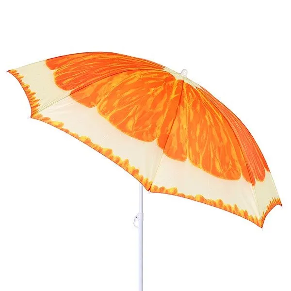 Gran Tamaño para Jardín Sombrilla de playa naranja Solmar inclinable 180 cm