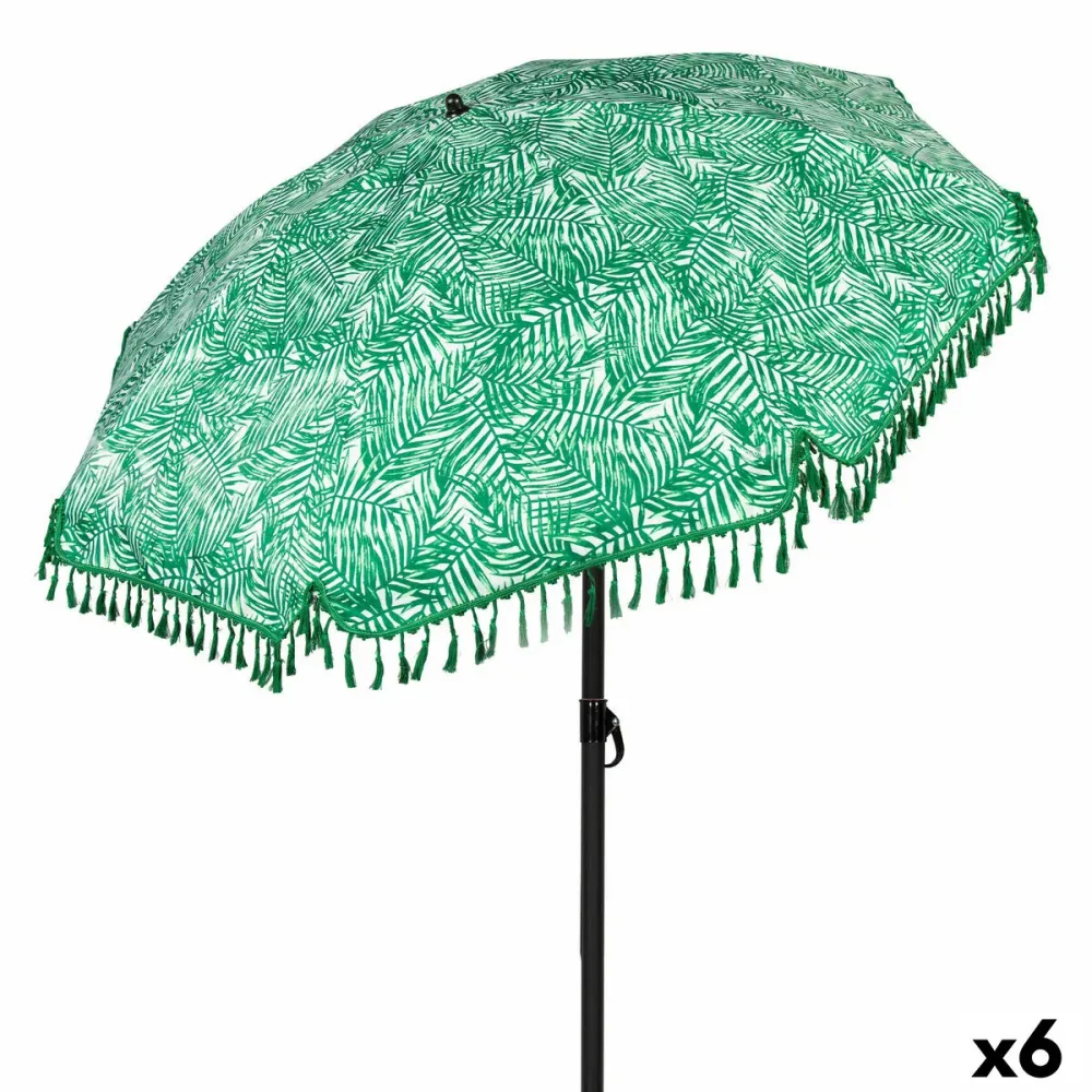 Gran Tamaño para Jardín Sombrilla de playa Aktive Ø 180 cm 180 x 180 x 180 cm (6 Unidades)