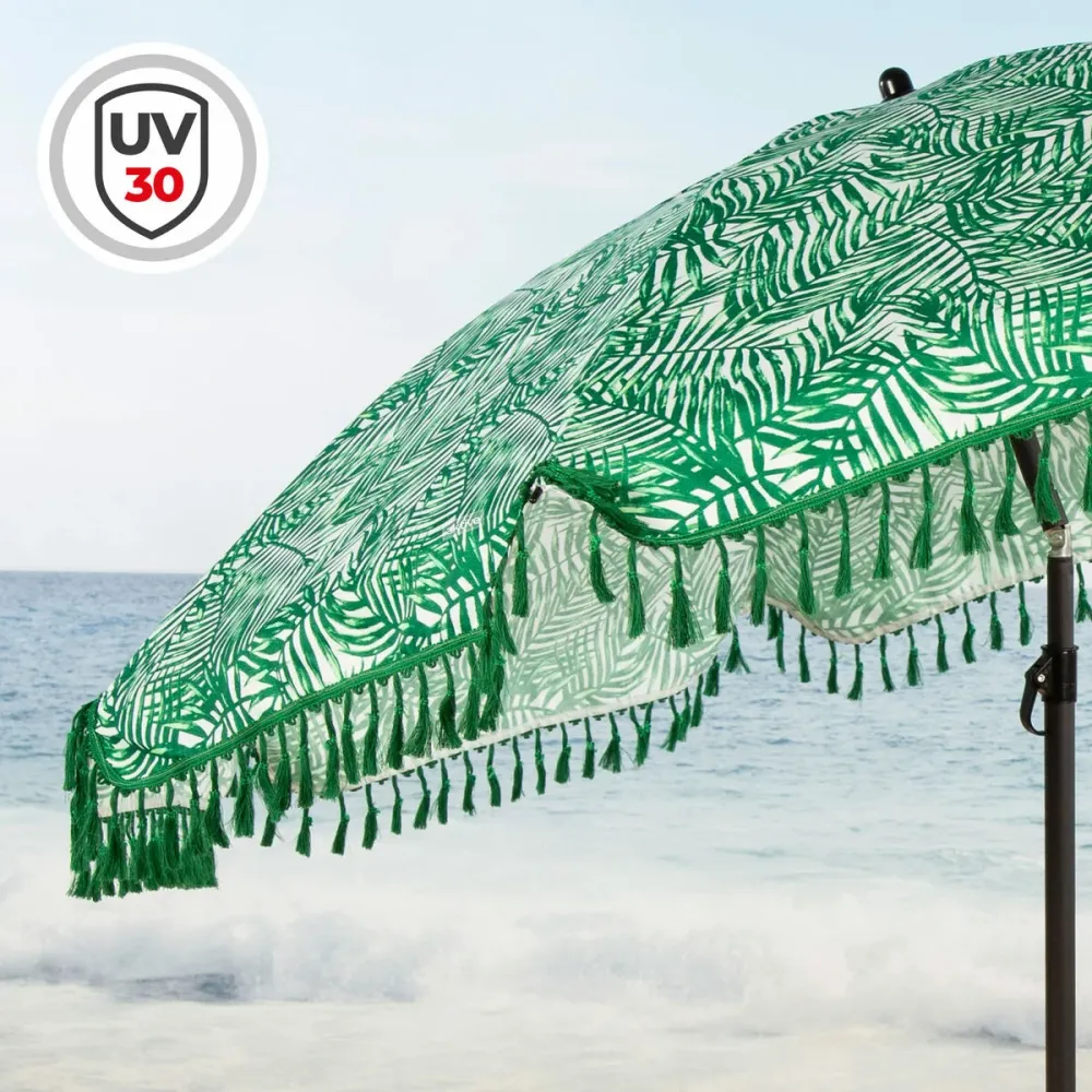 Gran Tamaño para Jardín Sombrilla de playa Aktive Ø 180 cm 180 x 180 x 180 cm (6 Unidades)
