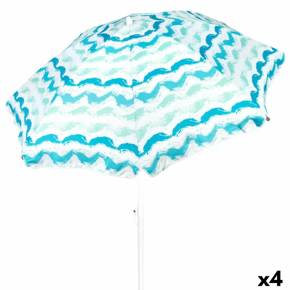 Gran Tamaño para Jardín Sombrilla de playa Aktive Plateado 200 x 200 x 200 cm (4 Unidades)