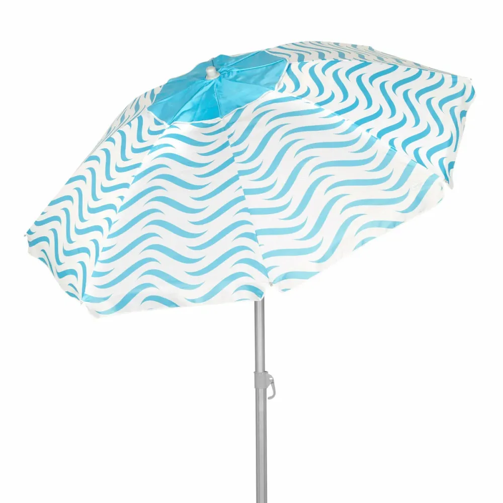 Gran Tamaño para Jardín Sombrilla de playa Aktive Azul Ø 200 cm 200 x 190 x 200 cm (6 Unidades)